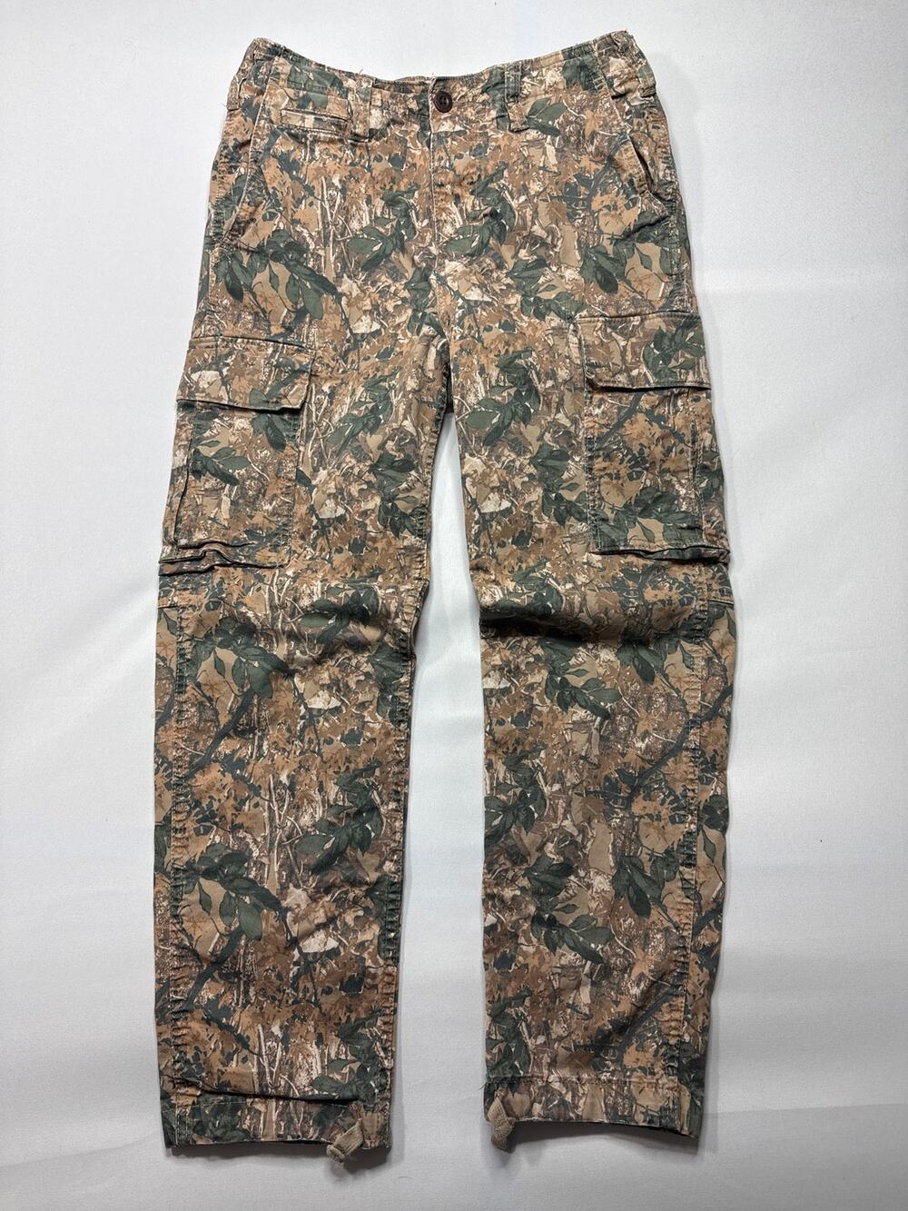 American Eagle Men's Straight Leg Cargo Camo Pants - 28x30 (28x25.5)